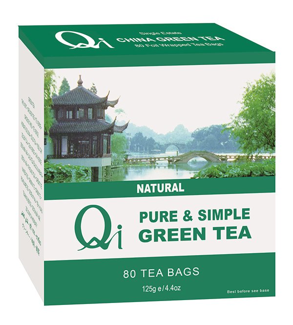Qi Green Tea Pure & Simple 80 x Teabags
