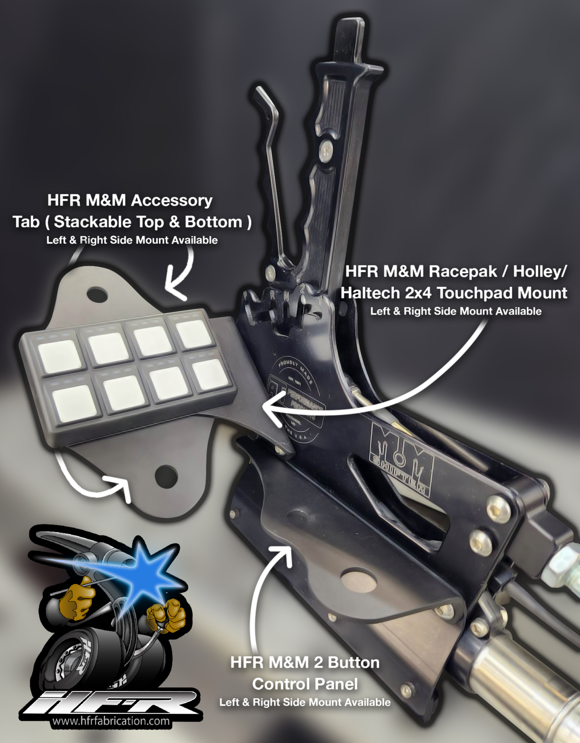 M&M Shifter Accessories for Racepak/Holley/Haltech
