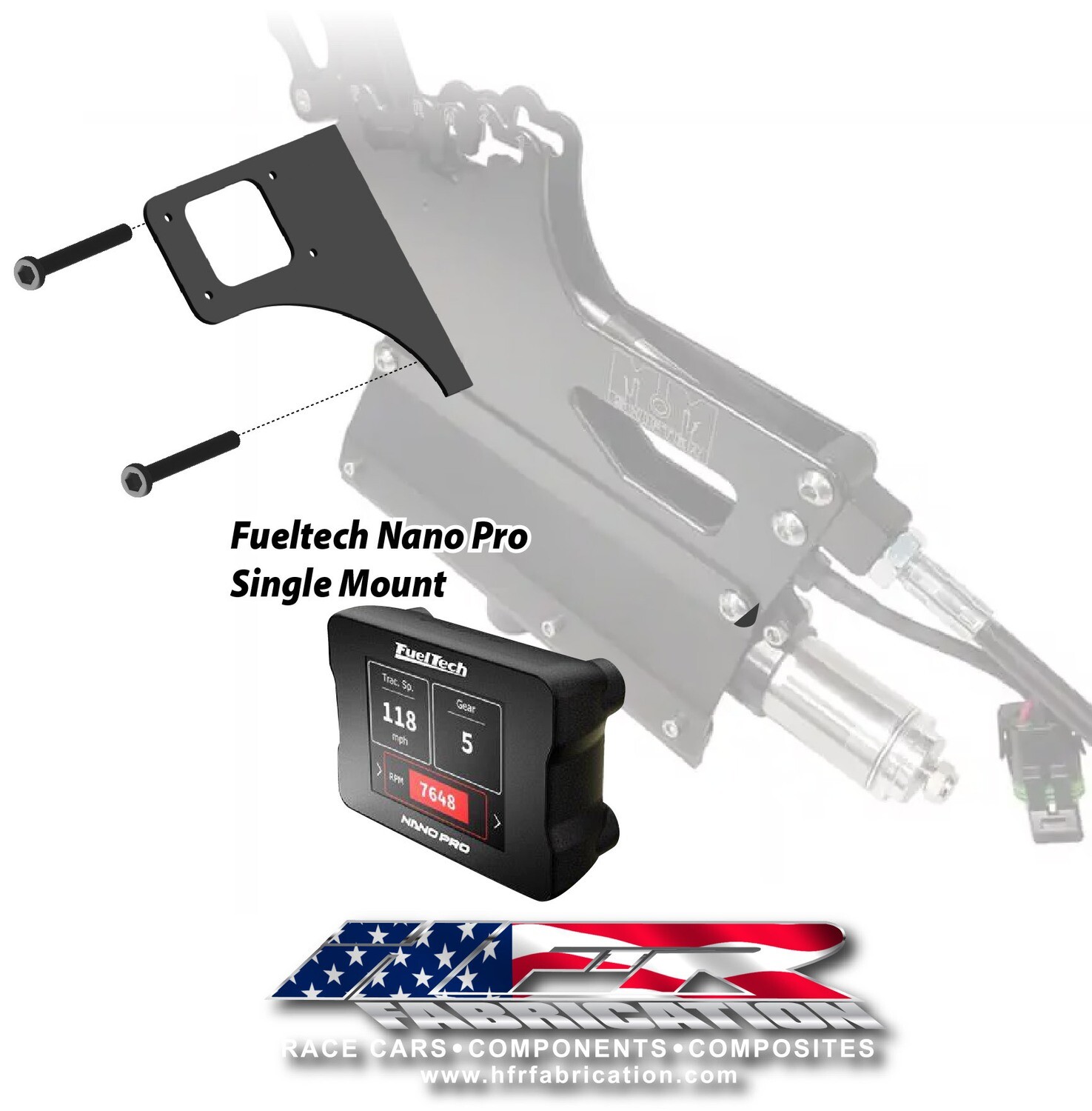 Fueltech Nano Pro Mount Single ( M&M Shifters ), Mounting Side: Left Hand Mount