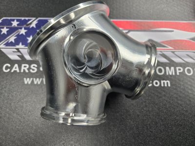 HFR Billet Merge Inlet for Accufab 125mm V Band Throttle Body HFR Billet Merge Inlet for Accufab 125mm V Band Throttle Body