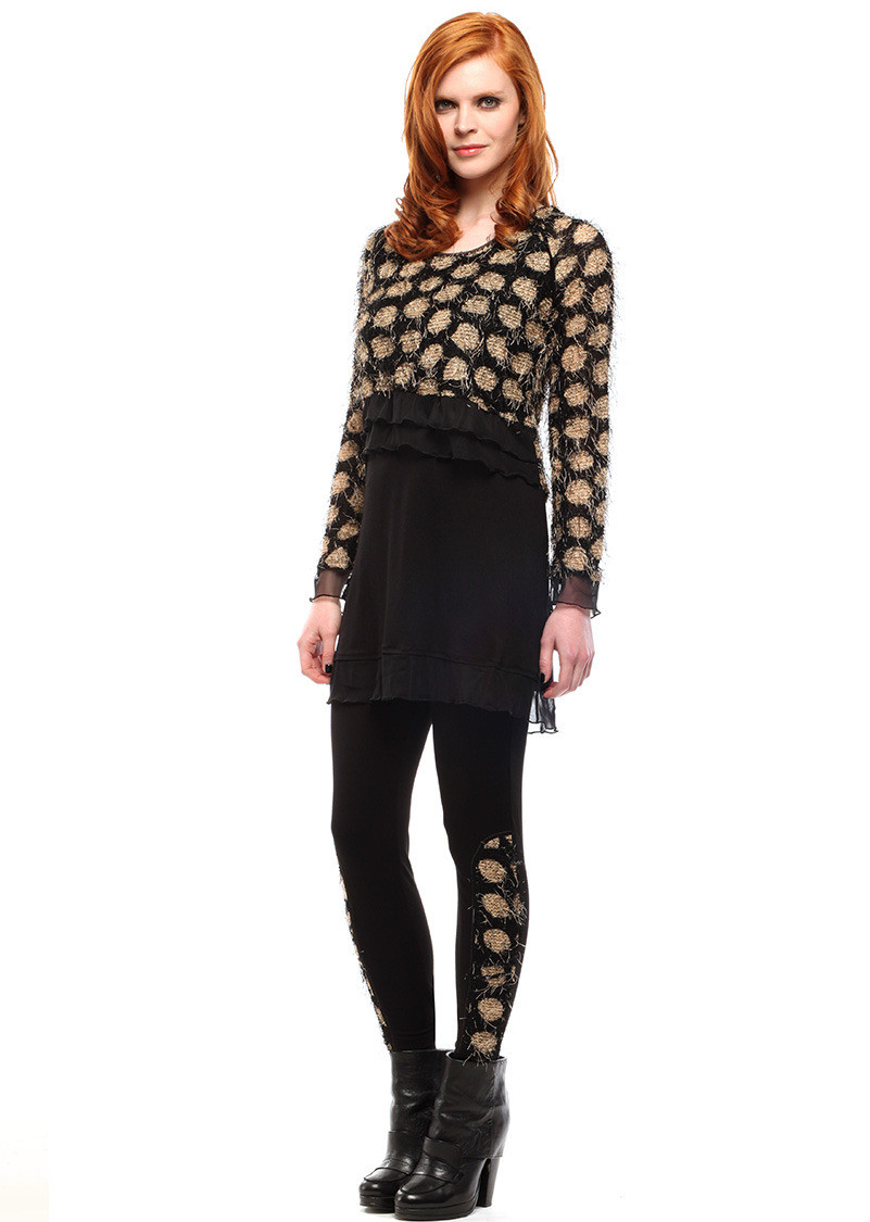 Double Jeu Paris: Chocolate Peacock Leggings SOLD OUT