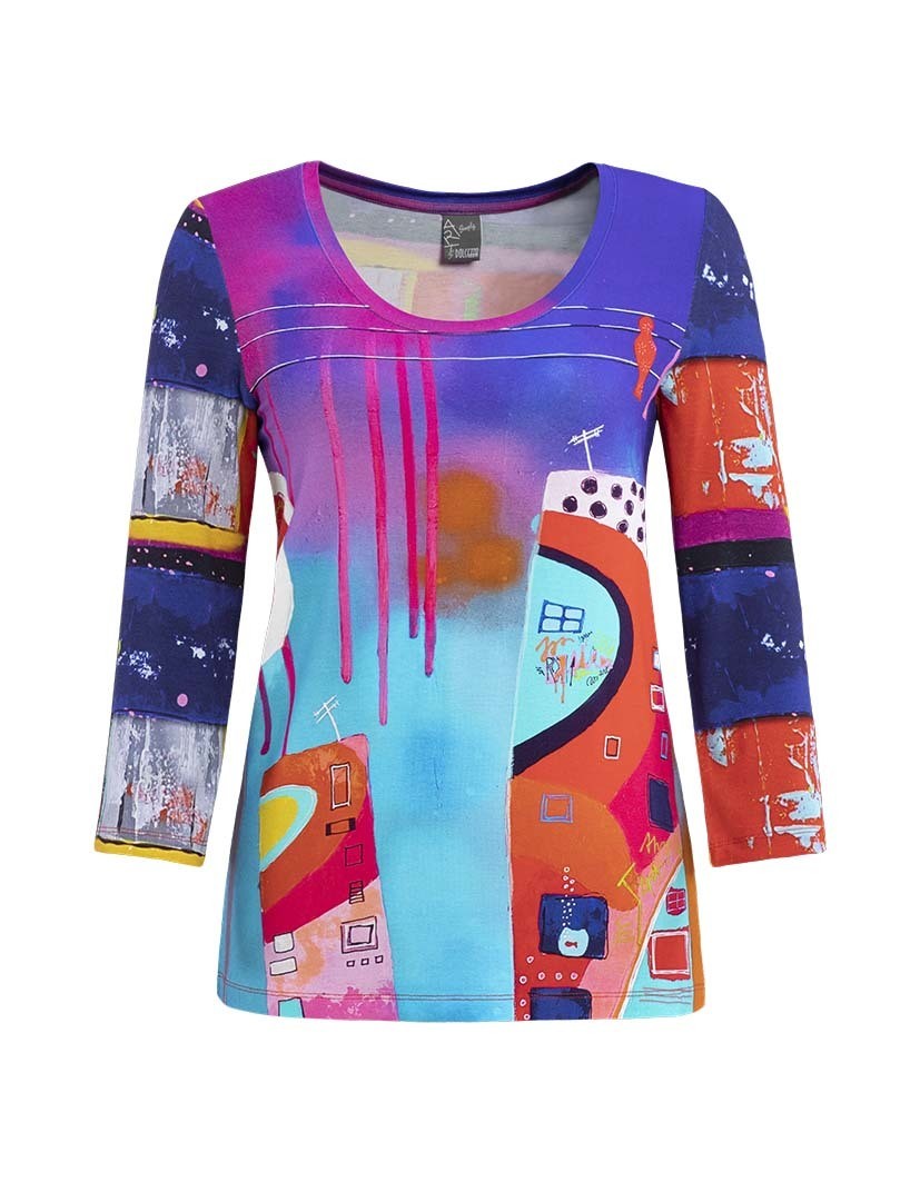Simply Art Dolcezza: Fuschia Paint Spill Abstract Art Tunic SOLD OUT
