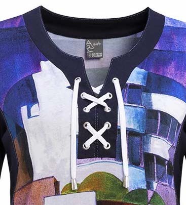 Simply Art Dolcezza: Sandycove Harbor Abstract Art Flared Tunic (2 Left!)