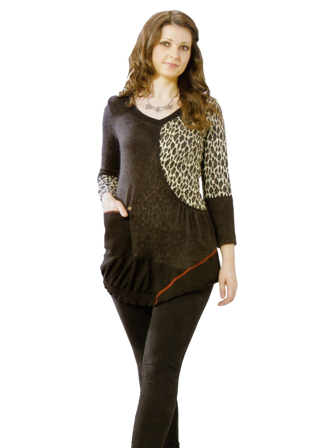 Dzhavael Couture: White Chocolate Mohair Sweater Tunic