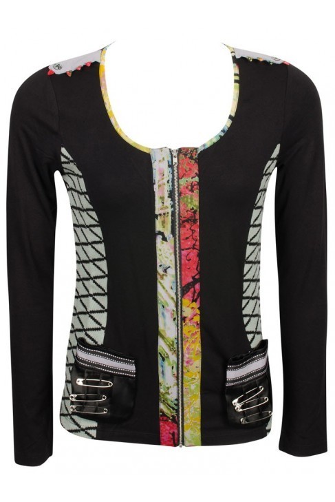 Les Fees Du vent Couture: Colors Of The Boulevard Zip Up Sweater SOLD OUT
