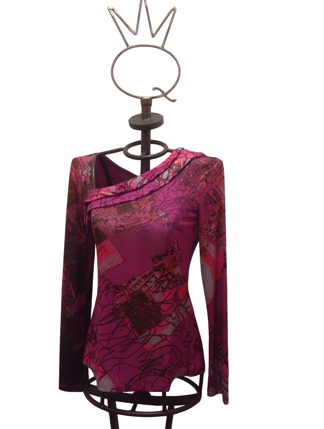 Save The Queen Italy: Asymmetrical Pink Eye Shadows Tunic SOLD OUT