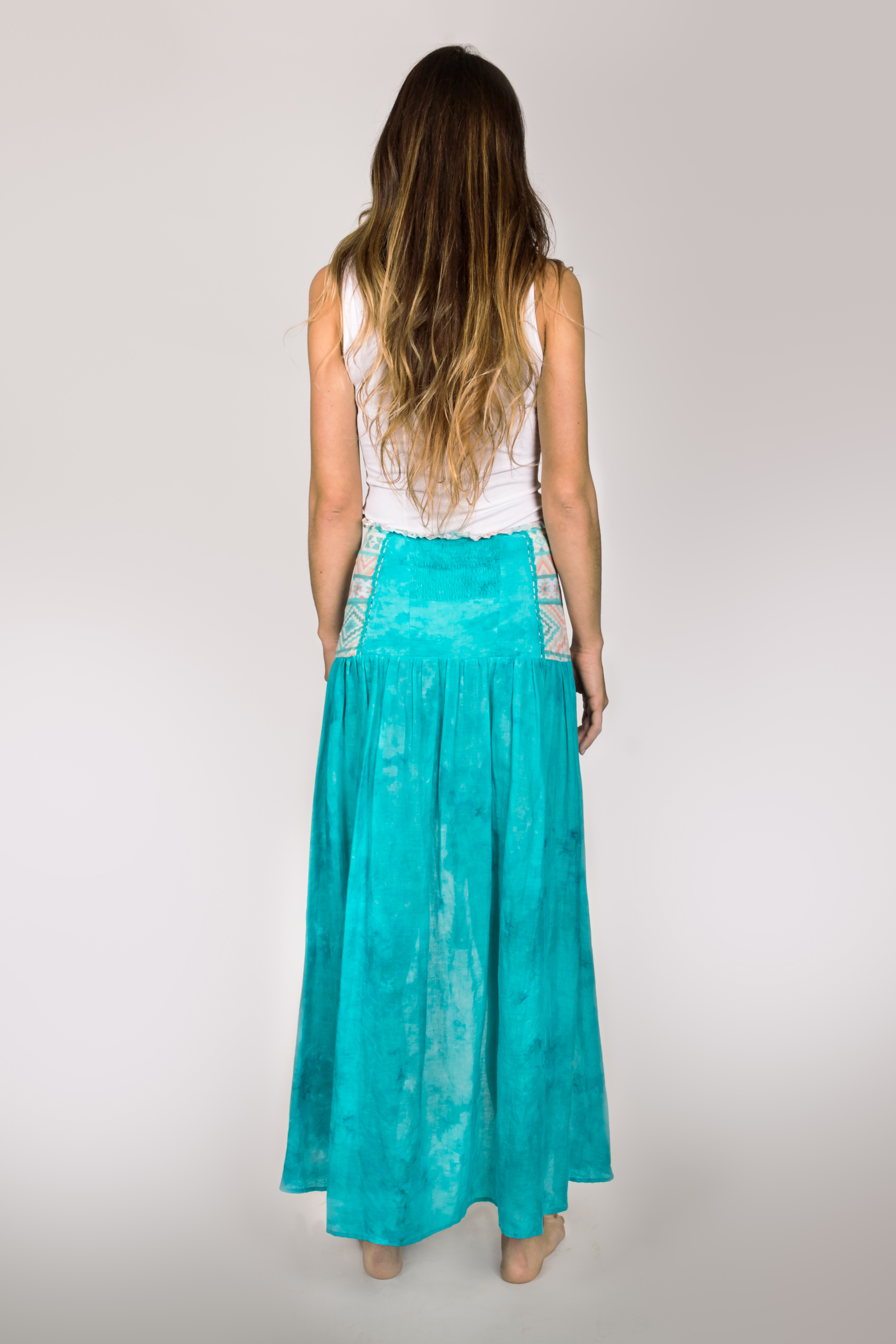 Shoklett: High Low Corset Waist Sea Flower Skirt Sherlyn (2 Left!)