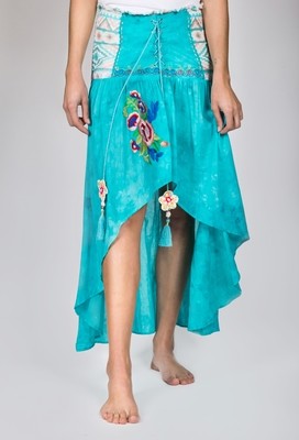 Shoklett: High Low Corset Waist Sea Flower Skirt Sherlyn (2 Left!)