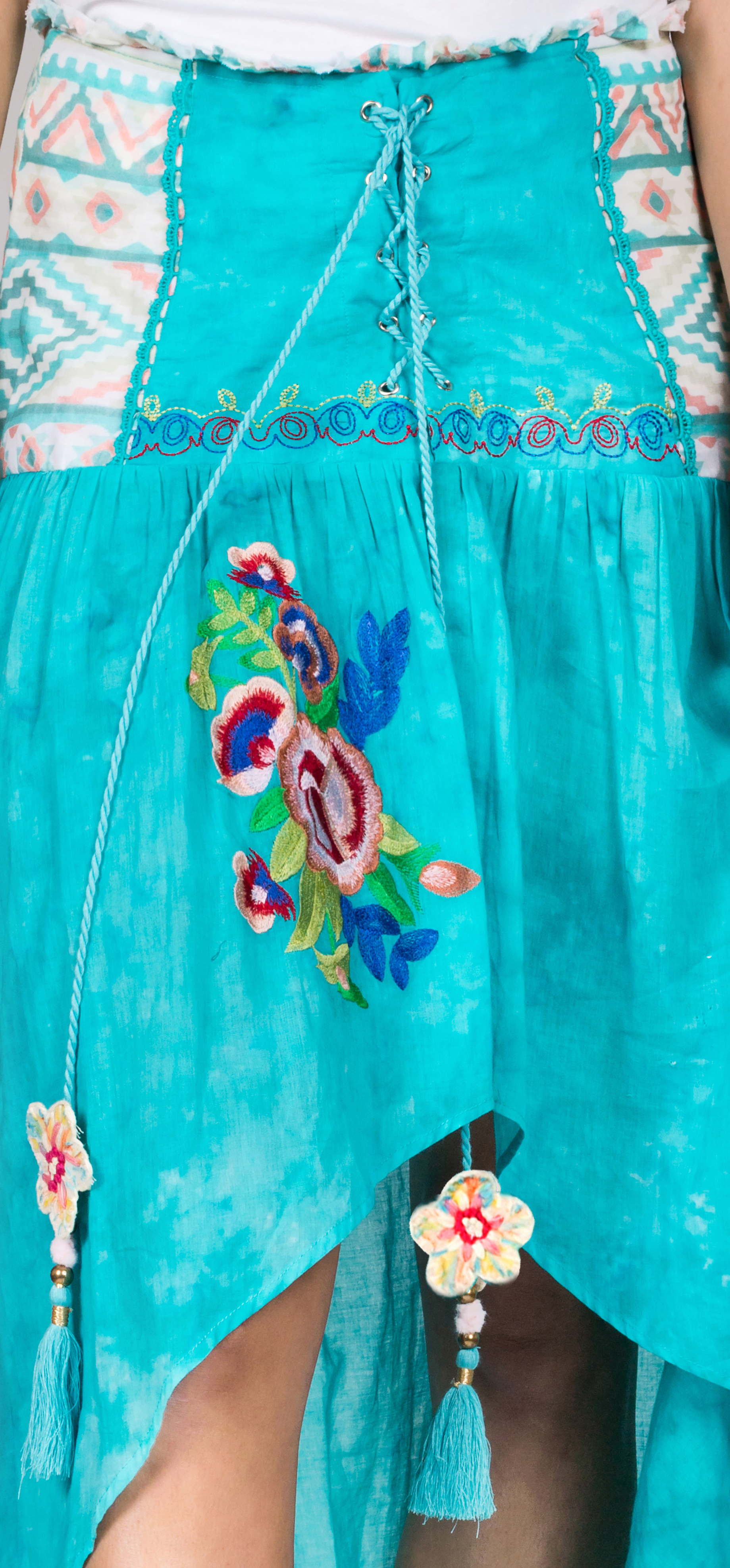 Shoklett: High Low Corset Waist Sea Flower Skirt Sherlyn (2 Left!)