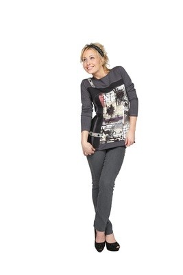 S'Quise Paris: Gorgeous Graffiti Asymmetrical Tunic