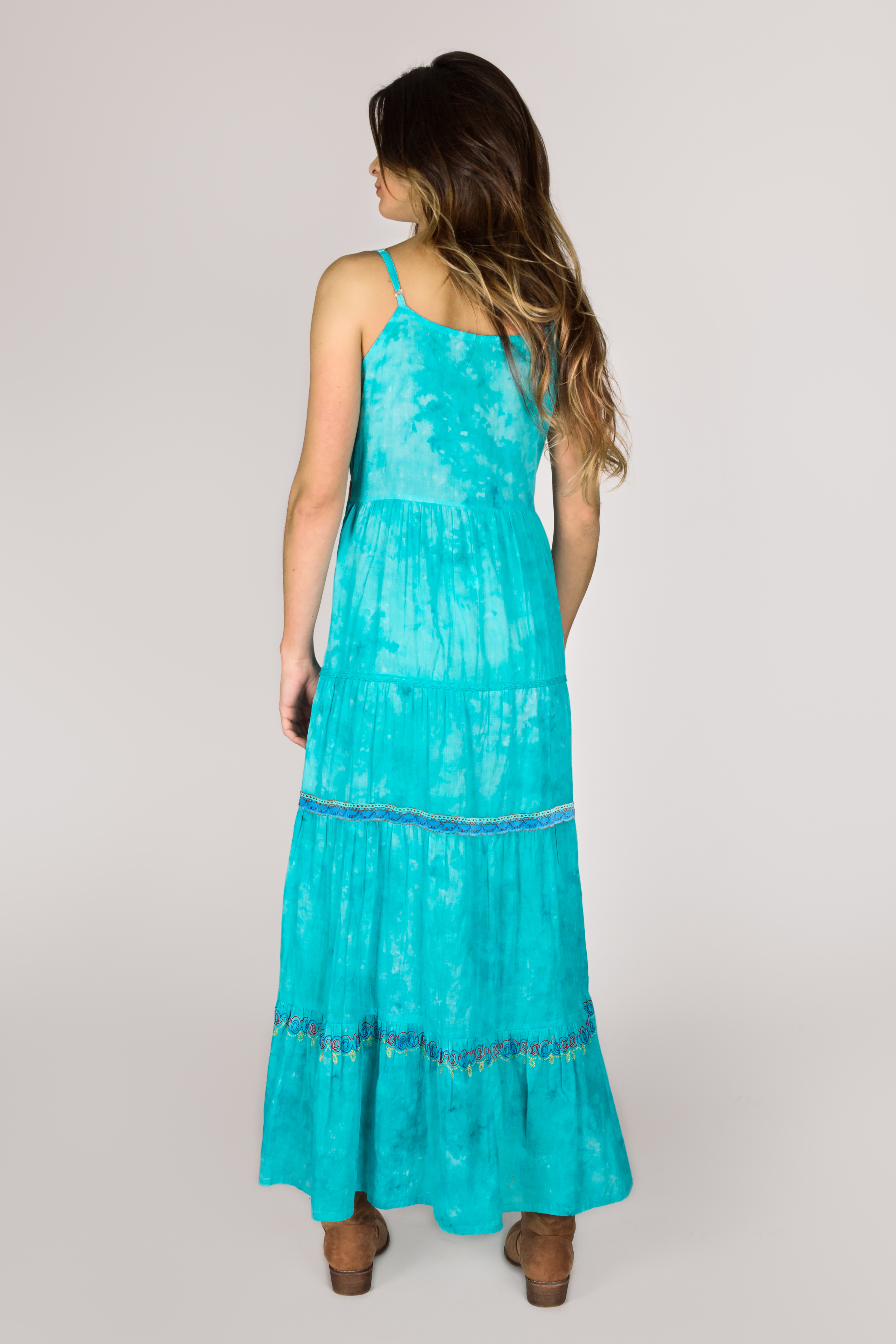 Shoklett: High Low Corset Tied Bodice Sea Flower Maxi Dress Sherlyn (Few Left!)