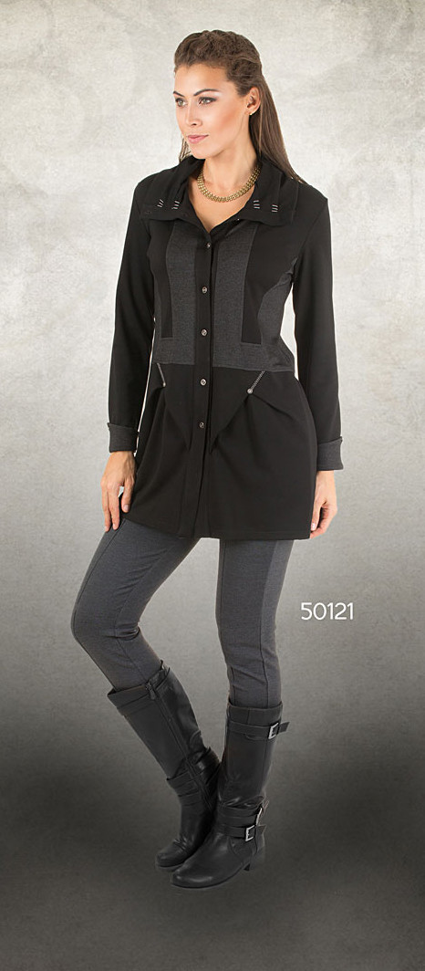 Dzhavael Couture: Black Diamond Jacket/Tunic SOLD OUT