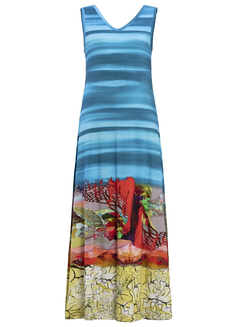 » ME Paris » Dolcezza: Under The Sea Coral Scene Art Maxi Dress SOLD ...
