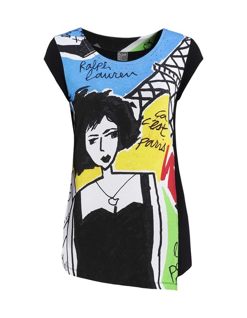 Dolcezza Simply Art: Pretty Lady In Paris Asymmetrical Art Tunic SOLD OUT
