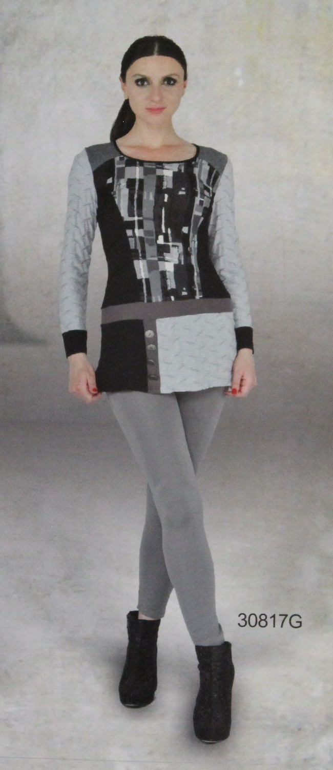 Dzhavael Couture: Shades Of Grey Tunic