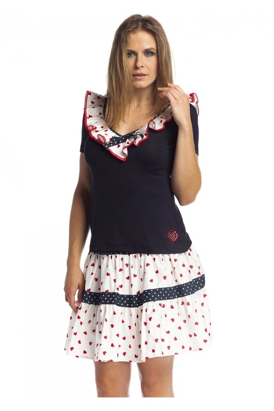 Rosalita McGee: Playful Sailor Tiara Cotton Top SOLD OUT