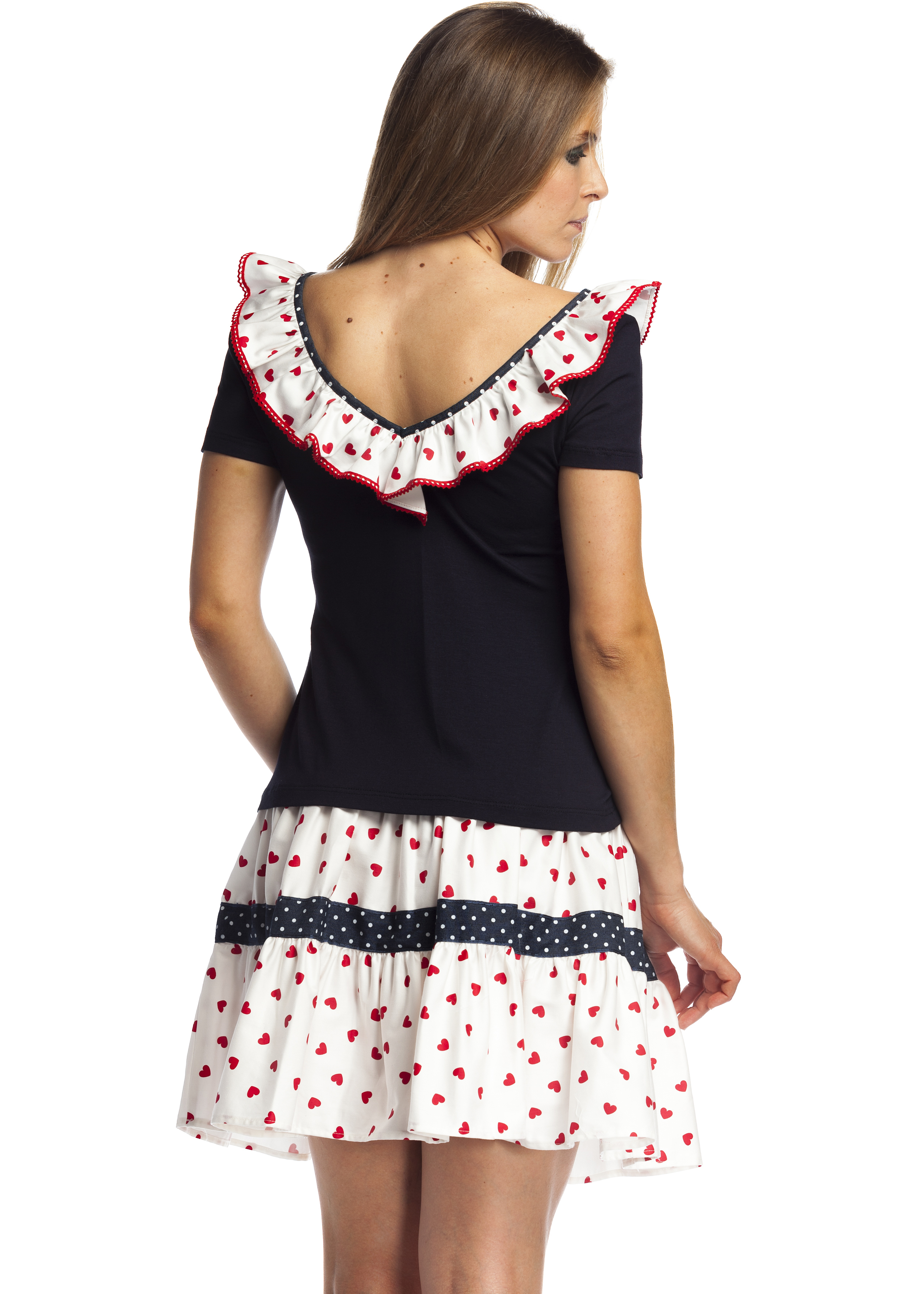Rosalita McGee: Playful Sailor Tiara Cotton Top (1 Left!)