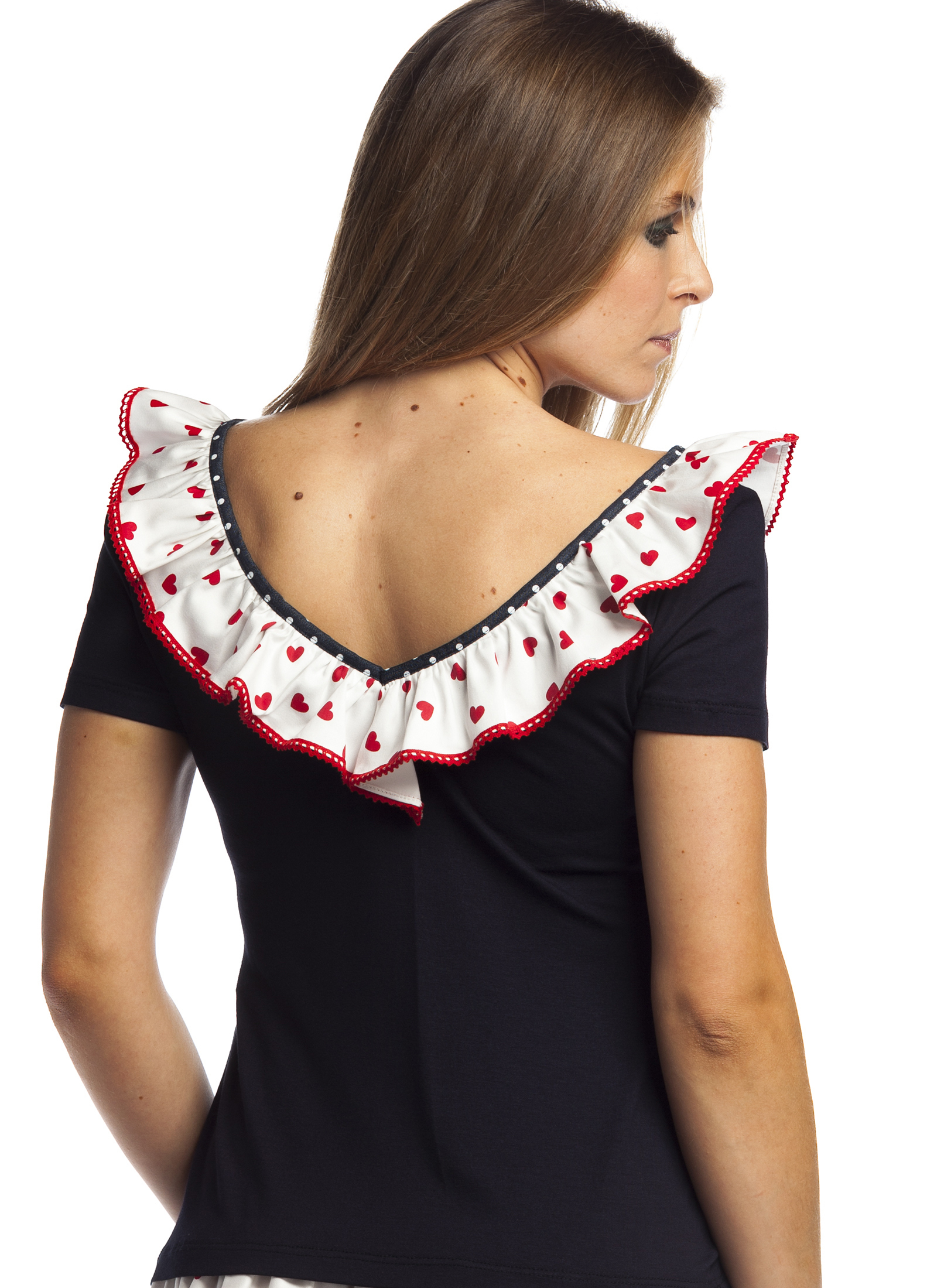 Rosalita McGee: Playful Sailor Tiara Cotton Top (1 Left!)