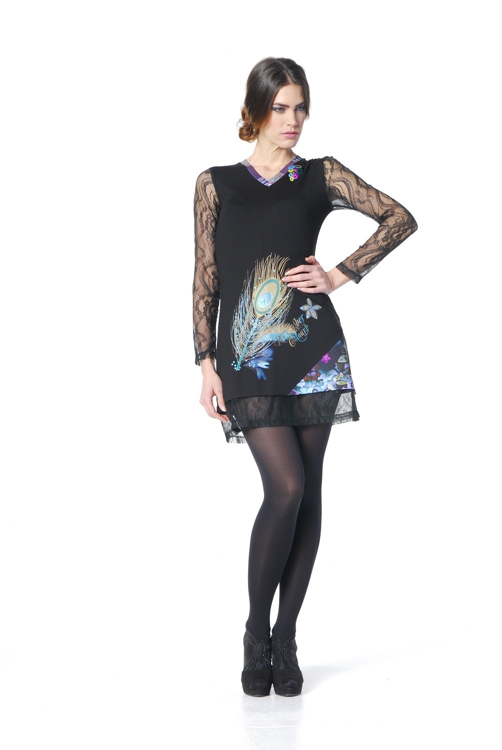Les Fees Du Vent Couture: Dance Bird Diva Mini Dress/Tunic