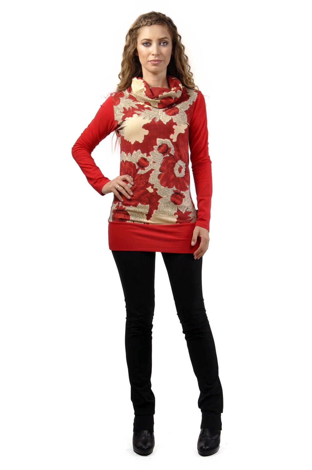 Savage Culture: Red Rose Sweater Tunic Hellen SOLD OUT
