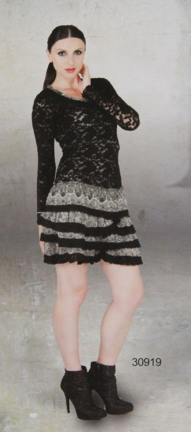 Dzhavael Couture: Risque Rosette Lace Mini Dress/Tunic SOLD OUT