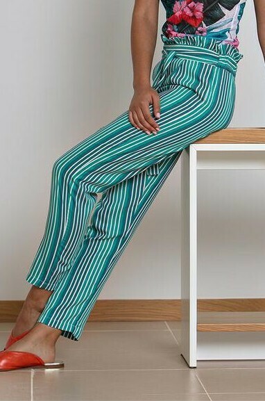 Paul Brial: Belted High Waisted Bamboo Pant
