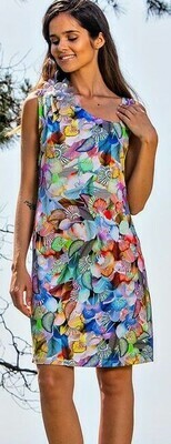 Paul Brial: Colors Of The Water Lily Asymmetrical Dress Paul Brial: Colors Of The Water Lily Asymmetrical Dress