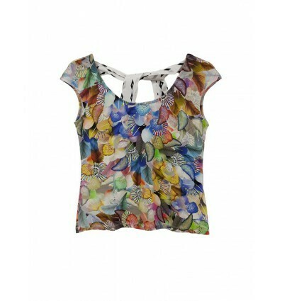 Paul Brial: Colors Of The Water Lily Tie Back Top SOLD OUT