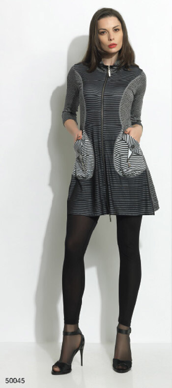 Dzhavael Couture: Double Zip &amp; Pocket Patched Tunic