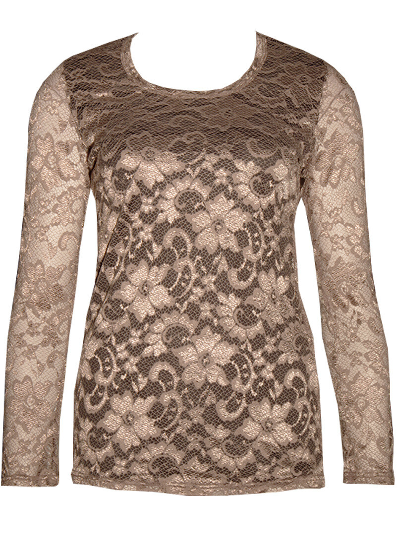 Double Jeu Paris: Chocolate Lace Jingle Top SOLD OUT
