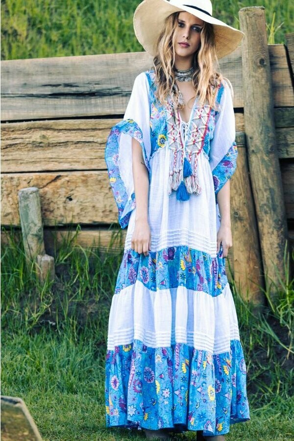 Savage Culture: Flowers Of The Sea Maxi Dress/Cover Up