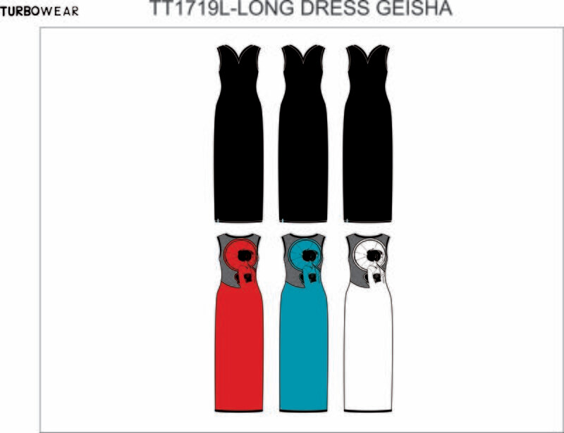Pygmees Paris: Bring It Back! Color Intrigue Geisha Dress (Only available in: Black Front, Turquoise Back)