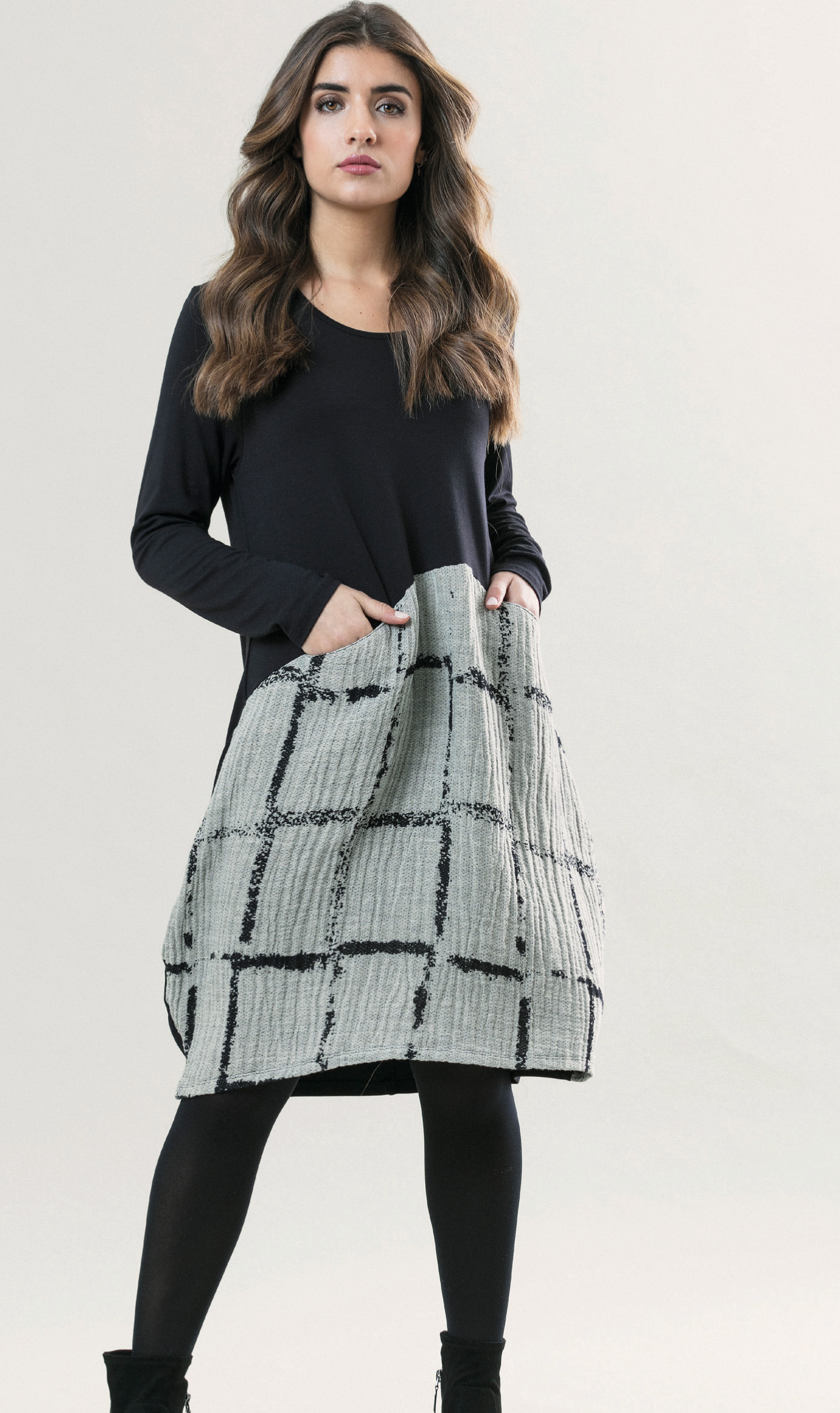 G!oze France: Bubble Chat Pocket Midi Dress (2 Left!) G_CHAT_N3