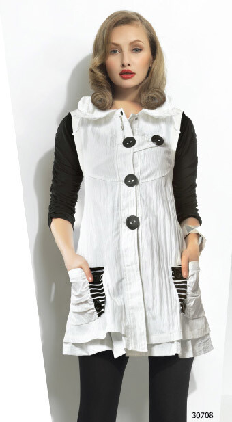 Dzhavael Couture: Crink, Ruch, Zip &amp; Button Vest
