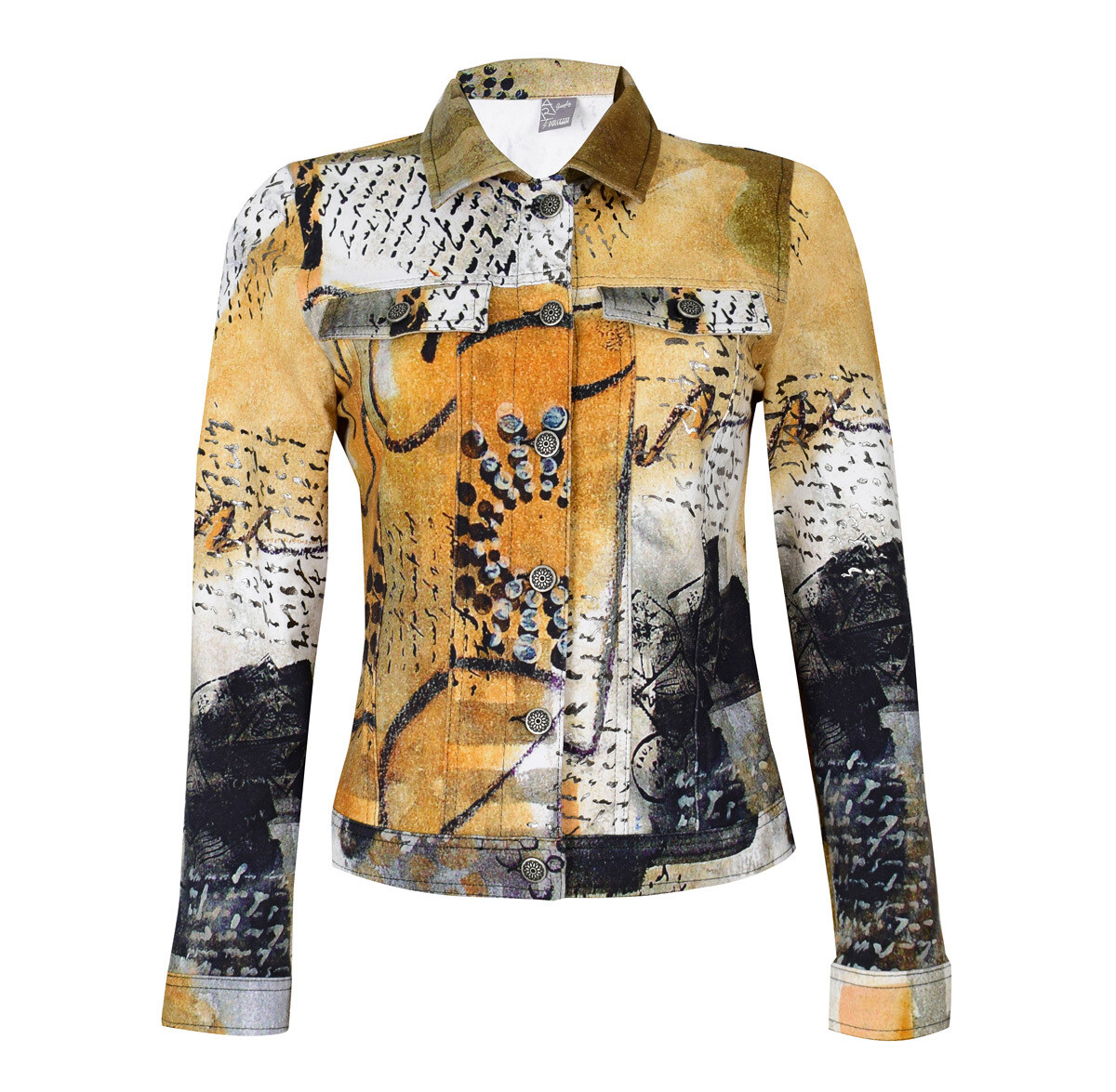 Simply Art Dolcezza: Romantic Rhythm Quilled Abstract Art Denim Jacket SOLD OUT