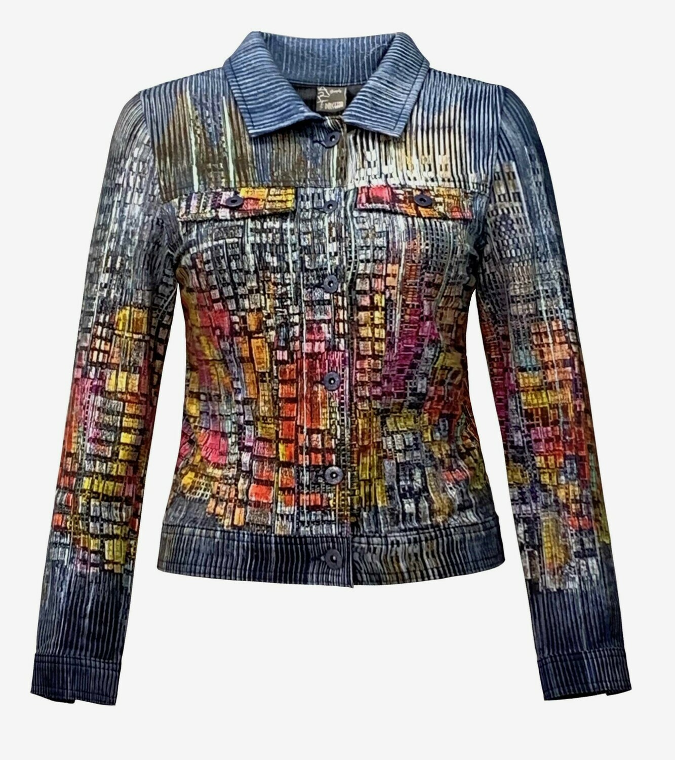 Simply Art Dolcezza: Papillons Of The Night Abstract Art Soft Denim Jacket SOLD OUT
