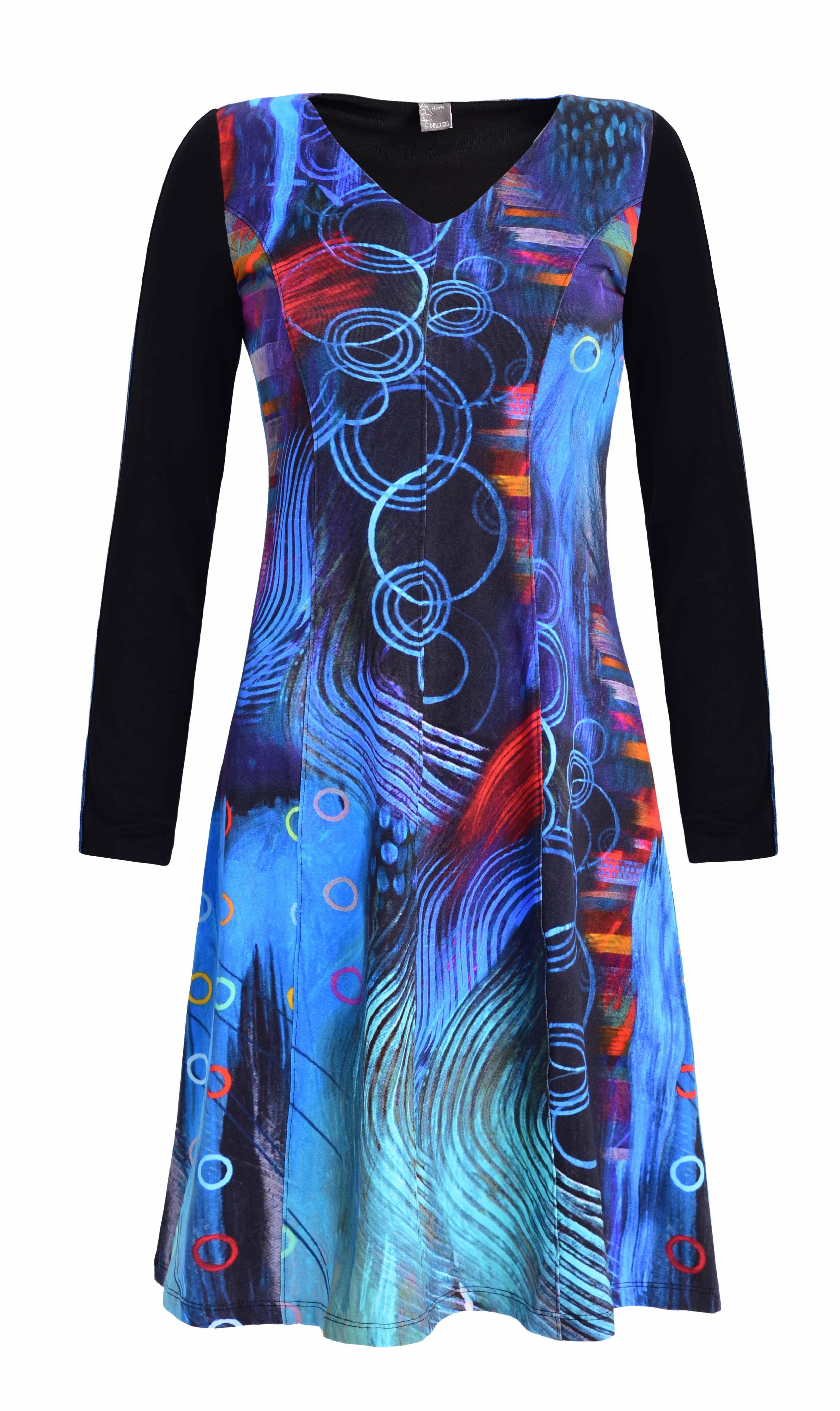 Simply Art Dolcezza: Distilling Color Fit & Flare Abstract Art Dress SOLD OUT Dolcezza_SimplyArt_59626_N