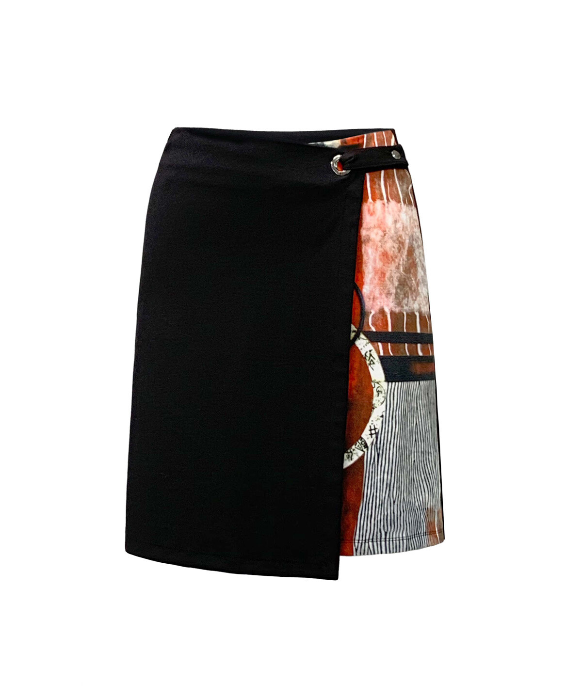 Simply Art Dolcezza: Pretty In Red Extraordinary Abstract Art Crossover Skirt SOLD OUT