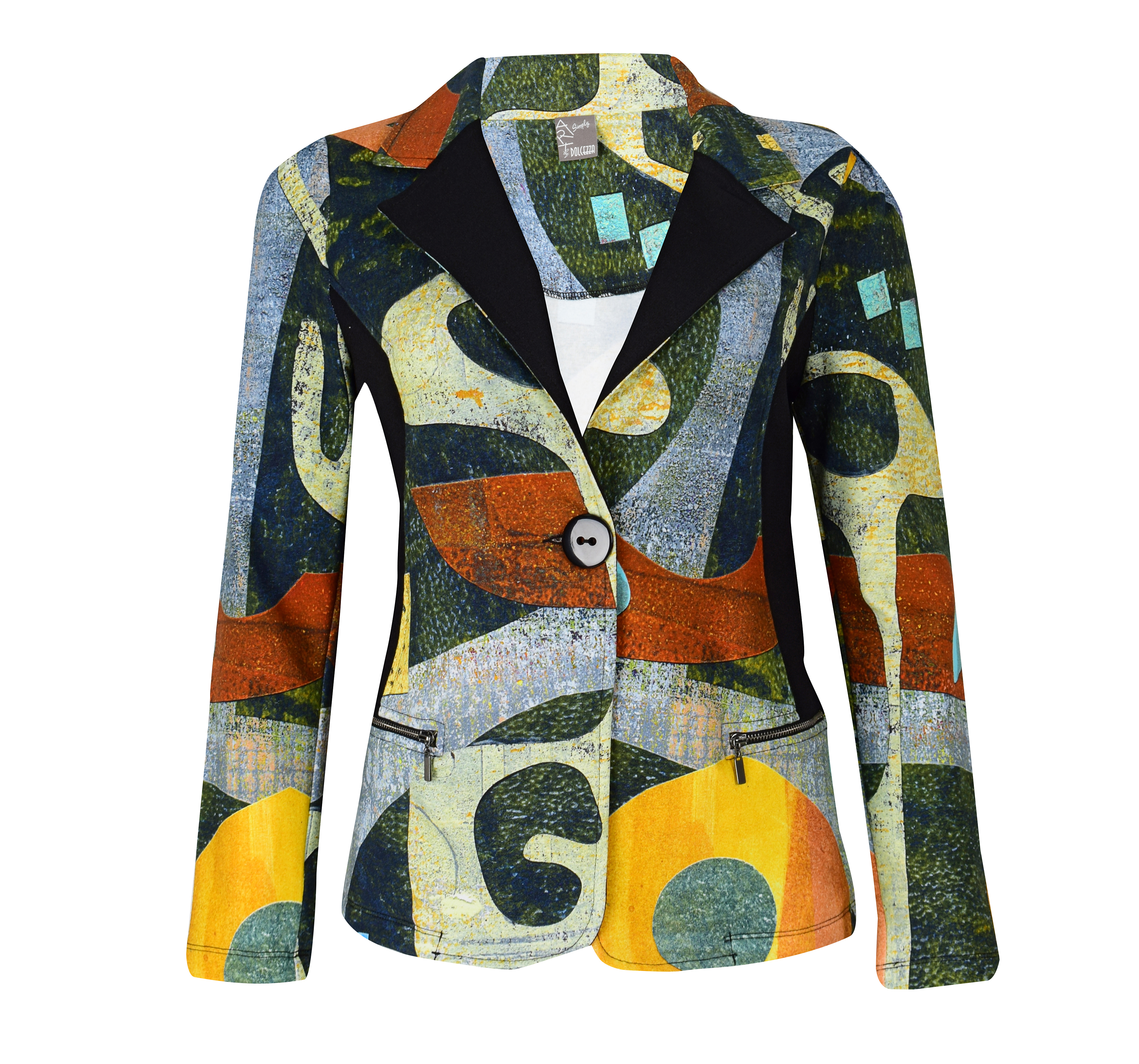 Simply Art Dolcezza: Small Collage Of Eclecticism Abstract Art Blazer SOLD OUT Dolcezza_SimplyArt_59746_N