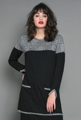 Maloka: Gingham Goddess Colorblock Pocket Tunic Maloka: Gingham Goddess Colorblock Pocket Tunic