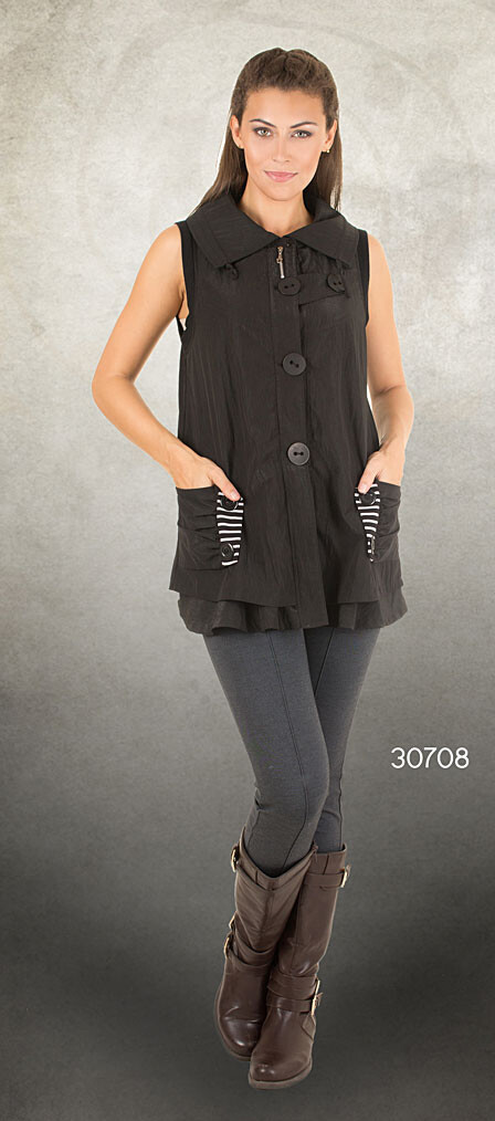 Dzhavael Couture: Zip, Pock &amp; Button it Double Vest/Tunic SOLD OUT