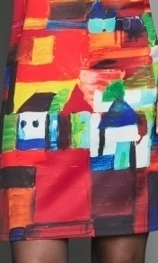 Maloka: French Fairytale Village Abstract Art Slip Dress (More Arrived!)