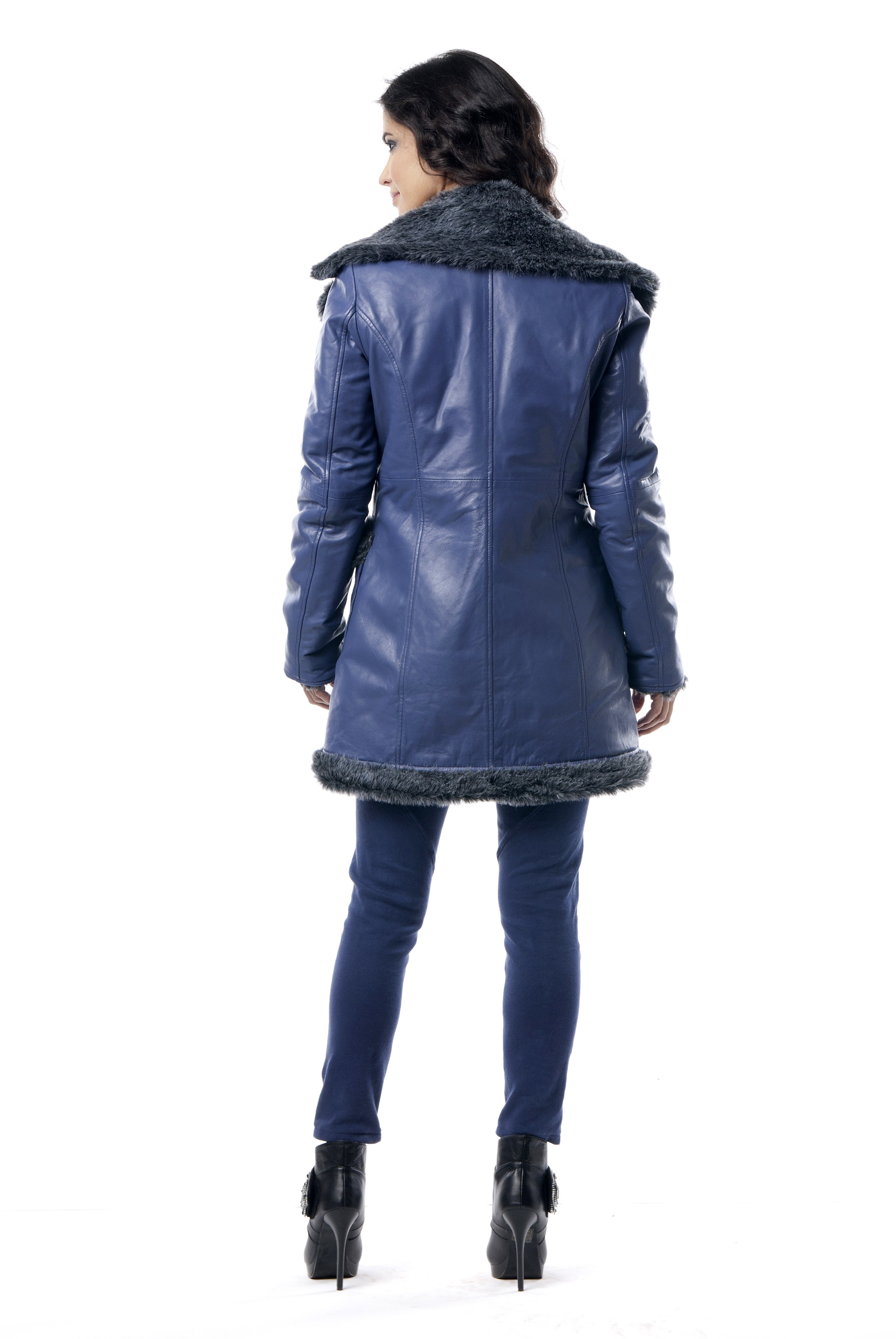 Les Fees Du Vent Couture: Crazy Sexy Genuine Leather Faux Fur Coat (Almost Gone!)
