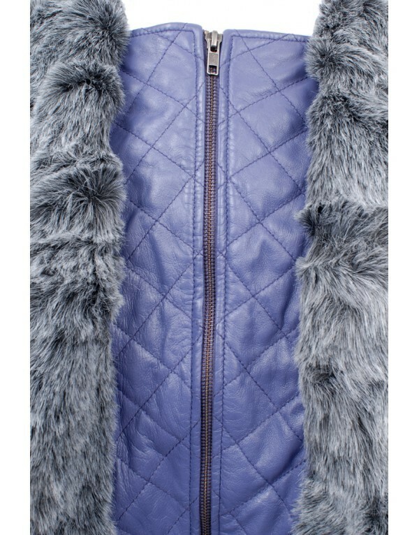 Les Fees Du Vent Couture: Crazy Sexy Genuine Leather Faux Fur Coat (Almost Gone!)