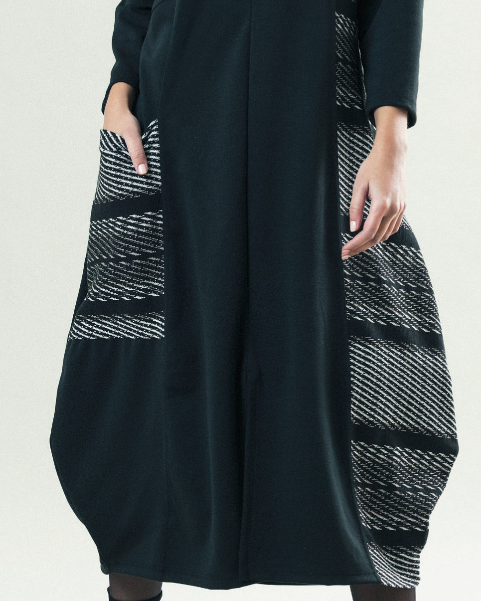 G!OZE France: Jacquard Pocket Bubble Hem Dress (1 Left!)