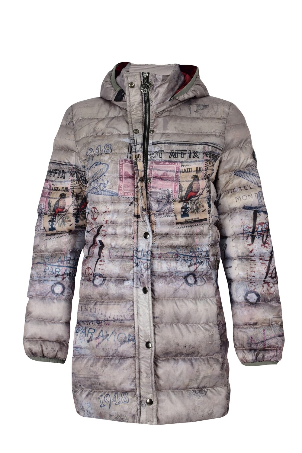 Simply Art Dolcezza: Do Not Affix Stamp Graffiti Abstract Art Puffer Coat SOLD OUT