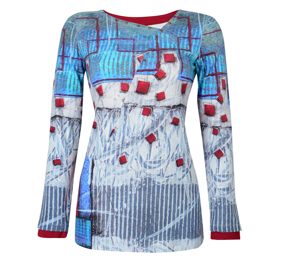 Simply Art Dolcezza: Asymmetrical Spiritually Square Uneven Abstract Art Tunic SOLD OUT Dolcezza_SimplyArt_59661