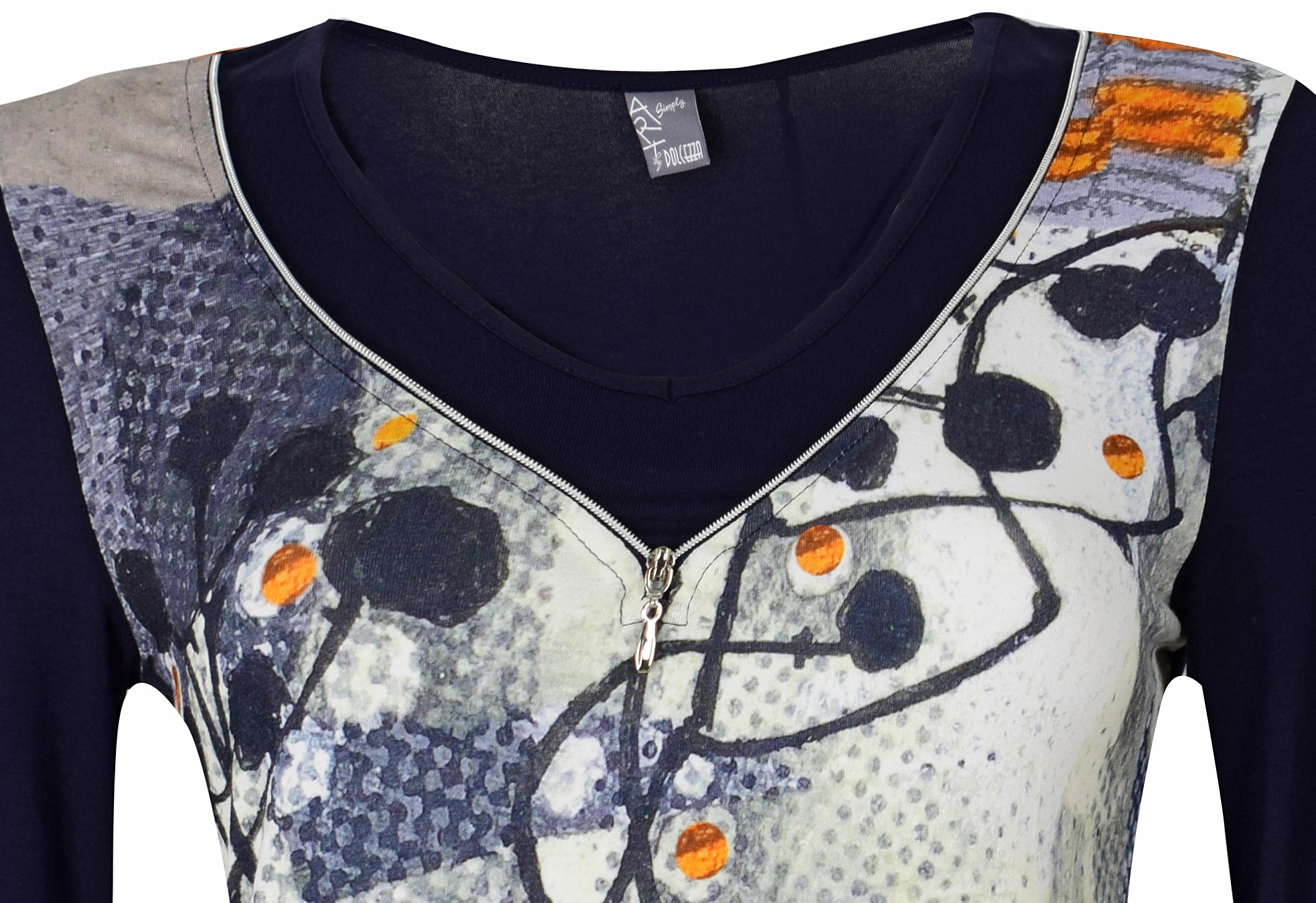 Simply Art Dolcezza: Incredibly Dandy Dragonfly Zip Abstract Art Tunic SOLD OUT