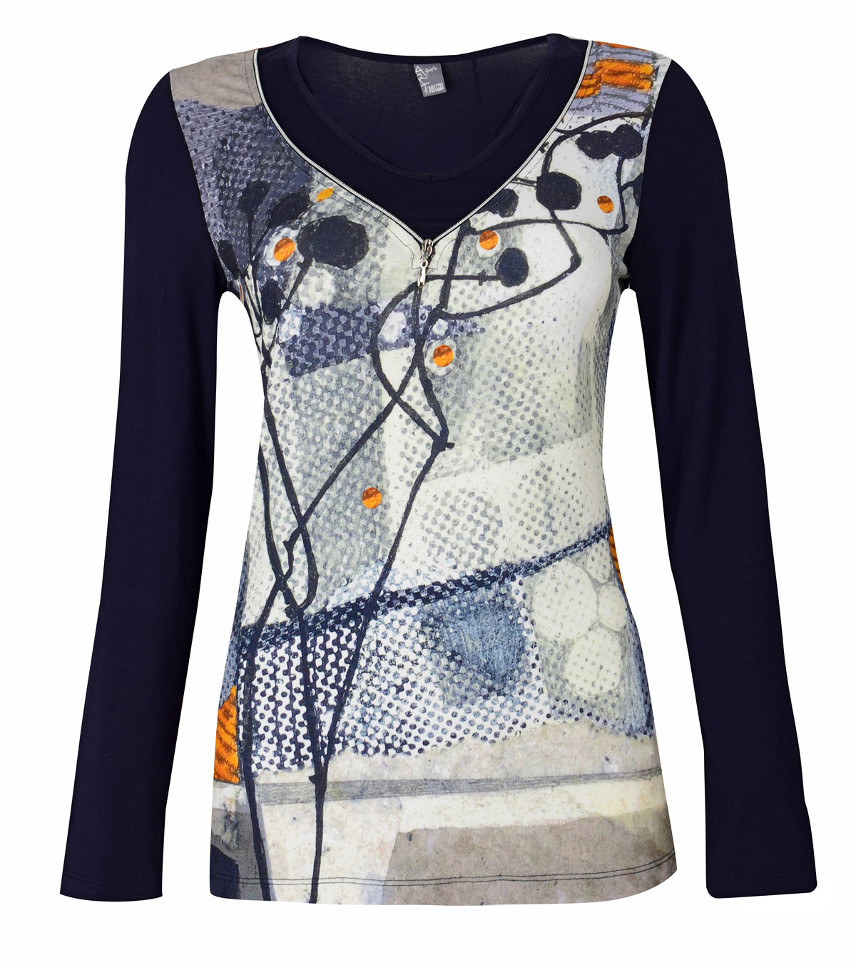 Simply Art Dolcezza: Incredibly Dandy Dragonfly Zip Abstract Art Tunic SOLD OUT Dolcezza_SimplyArt_59693_N