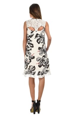 L33 Paris: Black &amp; White Ruffled Daffodil Sundress